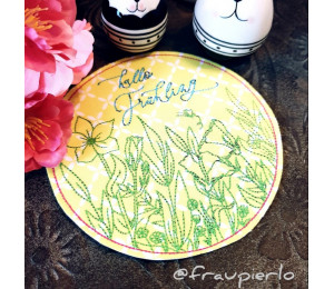 Stickdatei - Blumenwiese Kreis Doodle 4